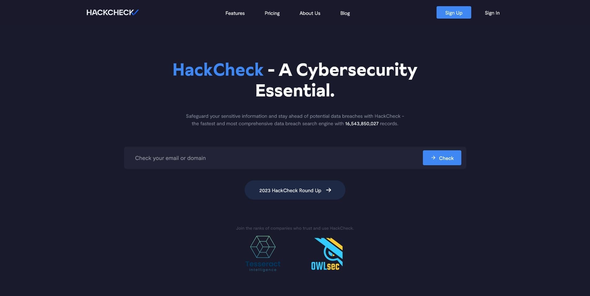 HACKCHECK.IO design